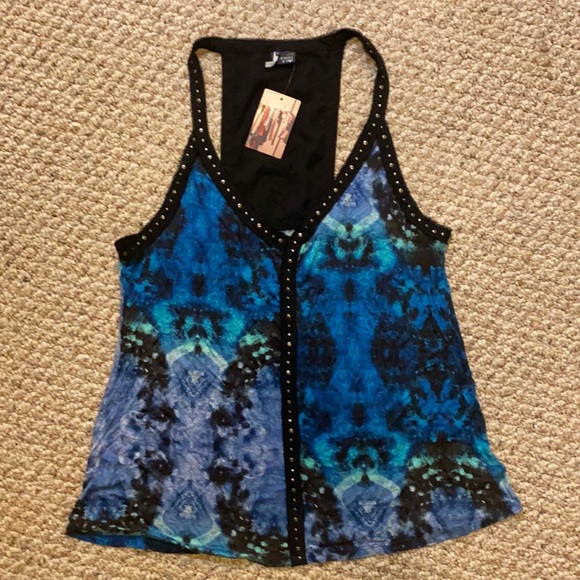 Sparkle & Fade Blue Tank with Studs - Picture 1 of 5